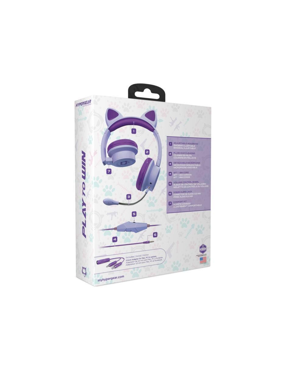 Audífonos On-Ear Hypergear Kitty Kombat alámbricos