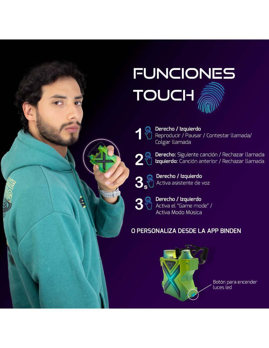 Audífonos True Wireless Binden Dark Punk inalámbricos