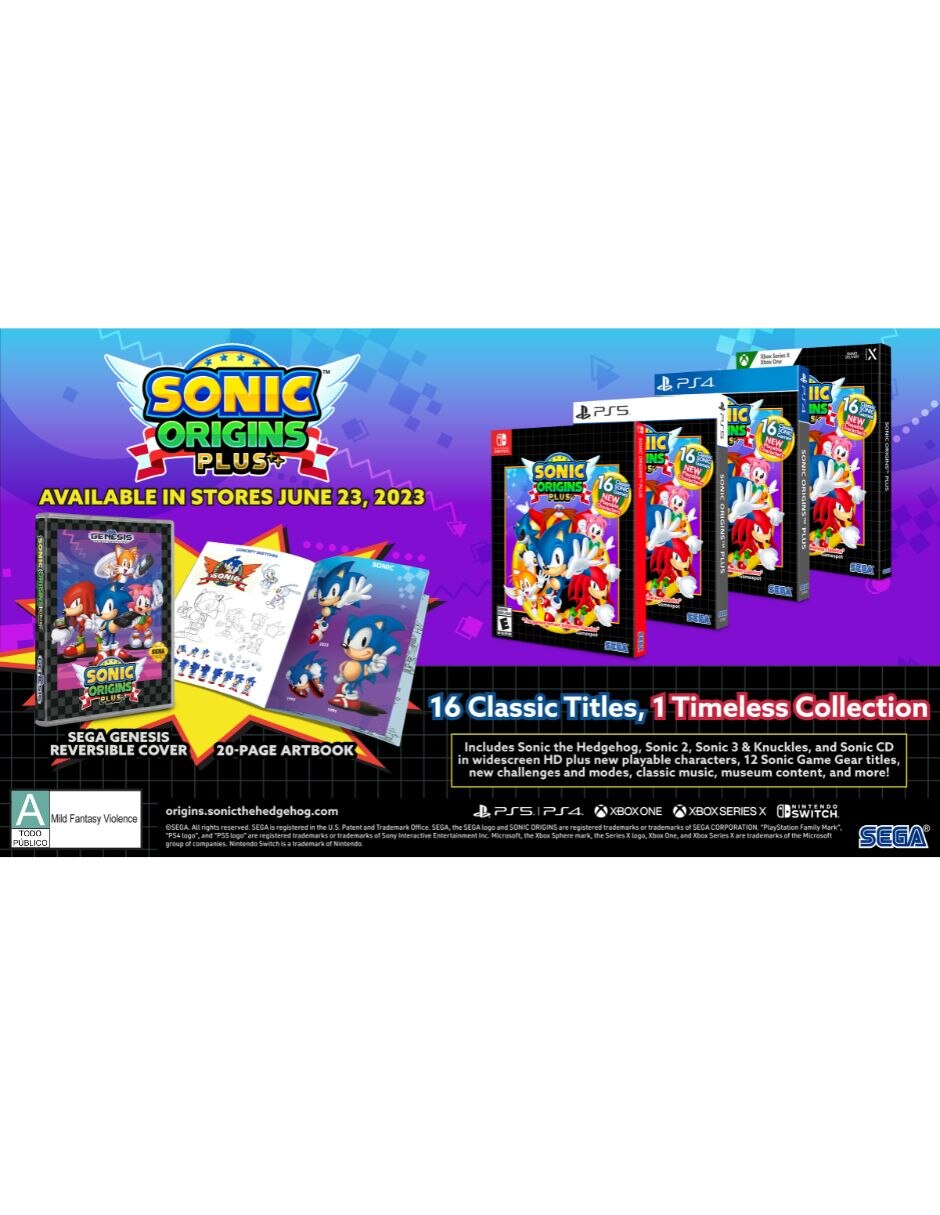 Sonic Origins Plus origins para PS5 2