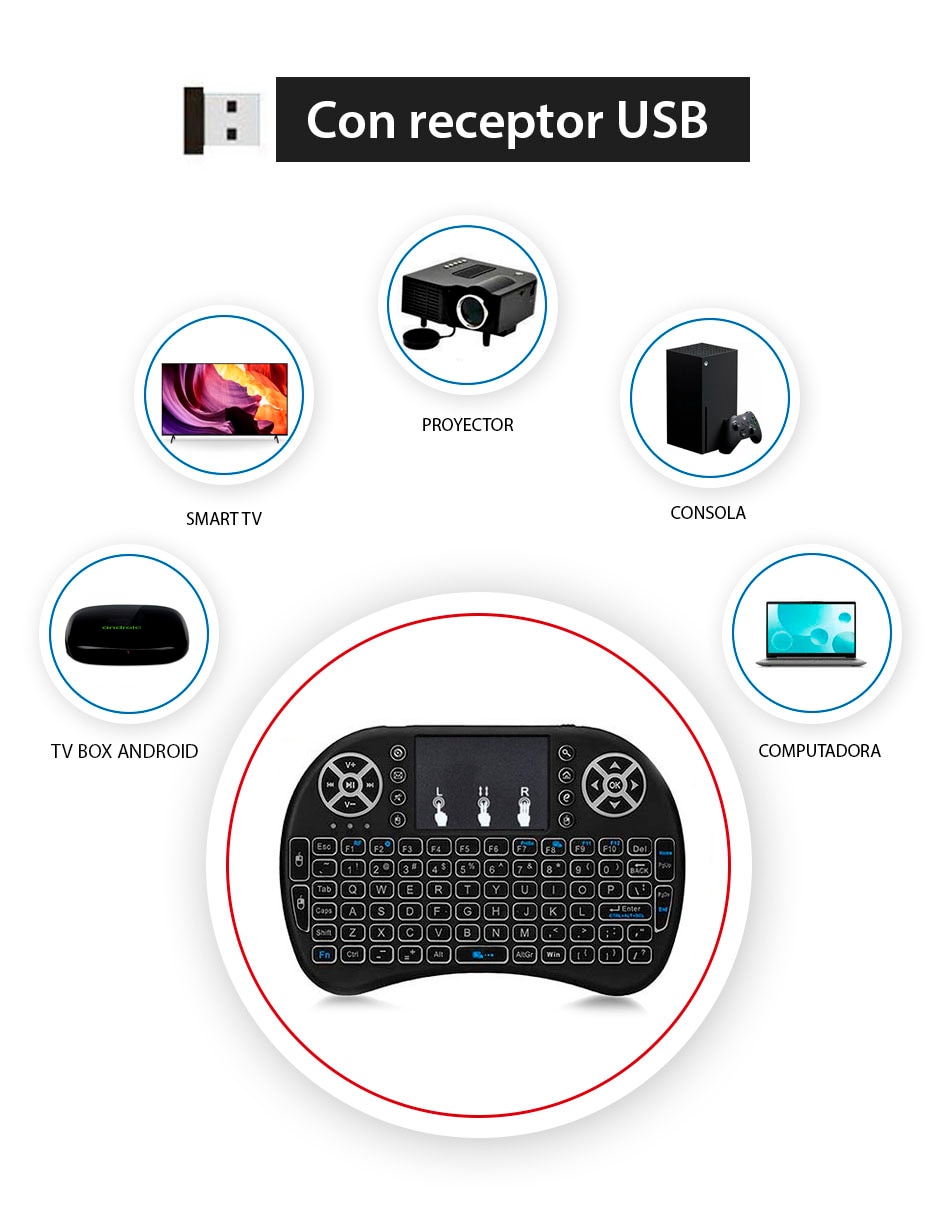Teclado conexión inalámbrica Dosyu DY-KM03