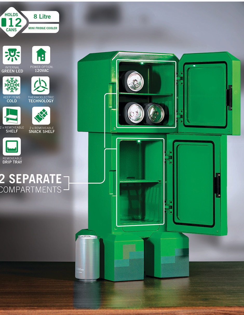 Mini refrigerador Ukonic Minecraft Minibar Creeper