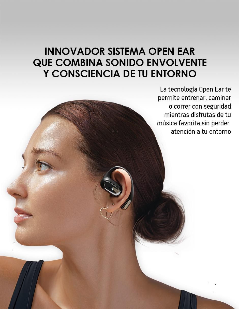 Audífonos On-Ear Sport Open Ear inalámbricos con cancelación de ruido 5