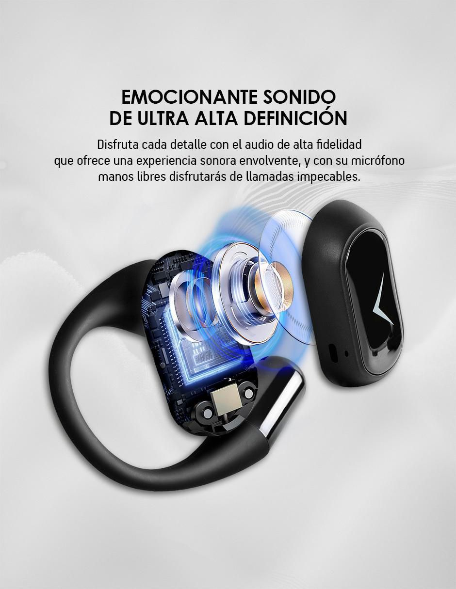 Audífonos On-Ear Sport Open Ear inalámbricos con cancelación de ruido 4