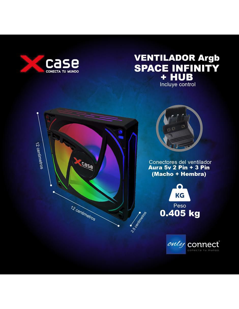 Ventilador gamer magnético rgb control remoto 8