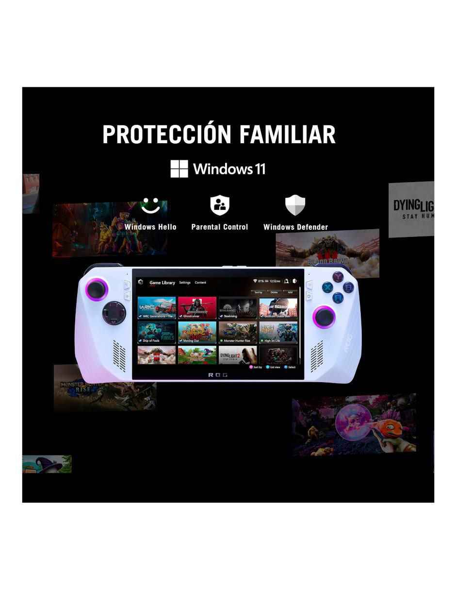 Consola portátil Windows 11 512 GB edición estándar Rog Ally Z1 Extreme