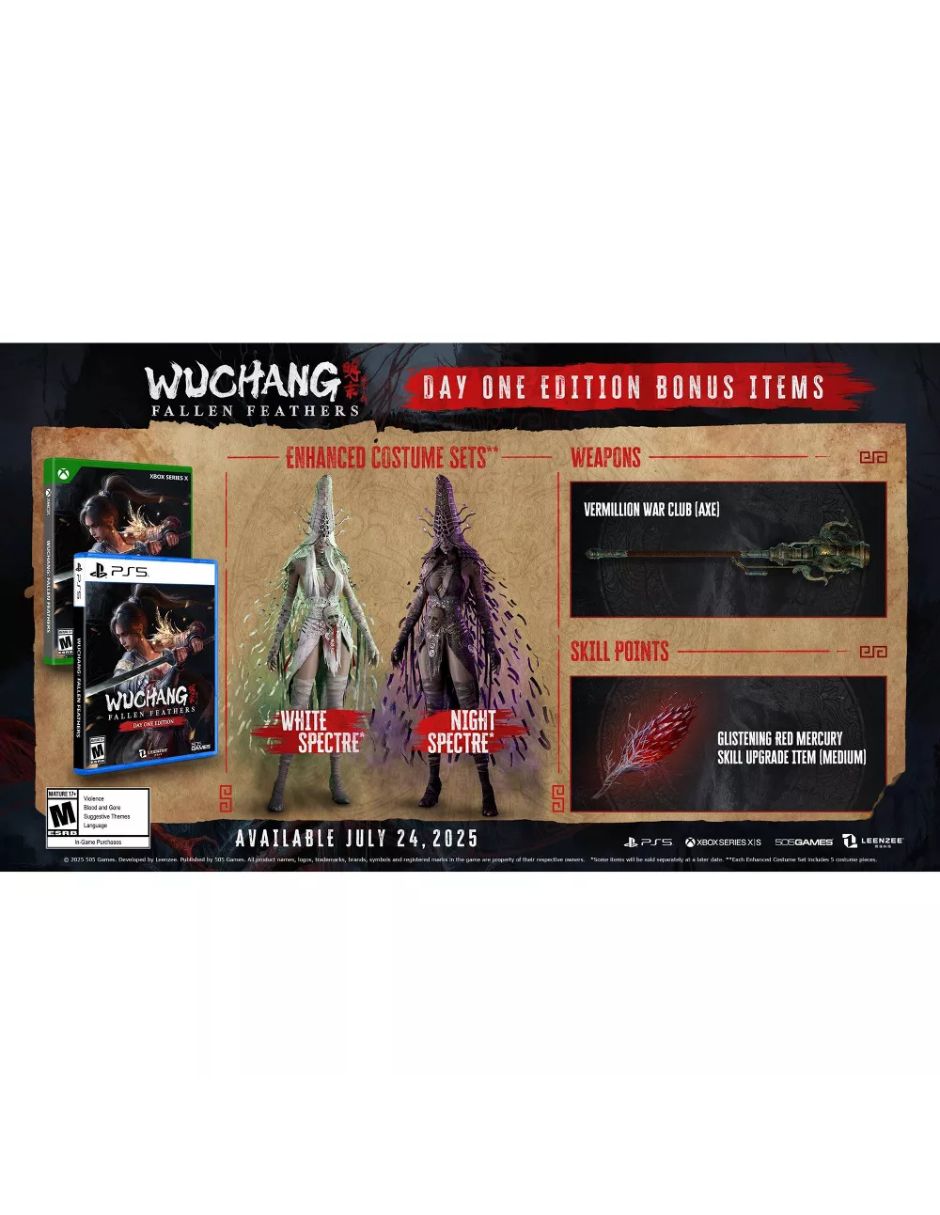 Wuchang en Feathers Day One Edition para PS5 Wuchang en Feathers Day One Edition para PS5