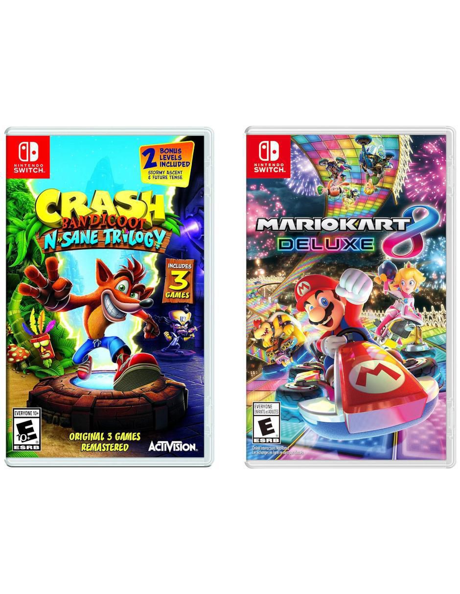 Crash Bandicoot N Sane Trilogy + Mario Kart 8 Deluxe Nintendo bundle para Nintendo Switch