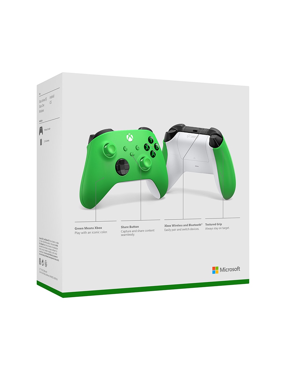 Control Xbox velocity green inalámbrico