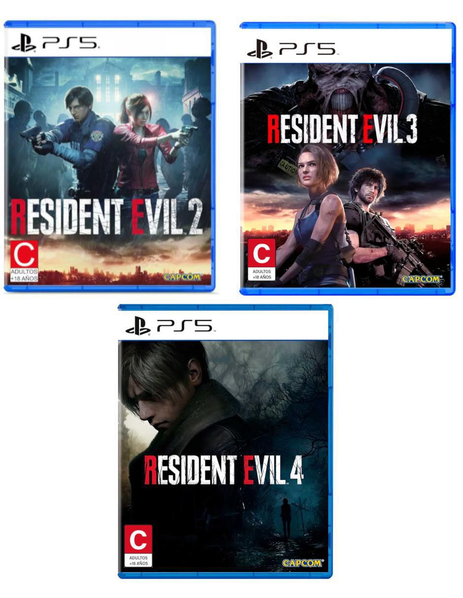Resident Evil 2 + Resident Evil 3 + Resident Evil 4 Playstation bundle para PS5