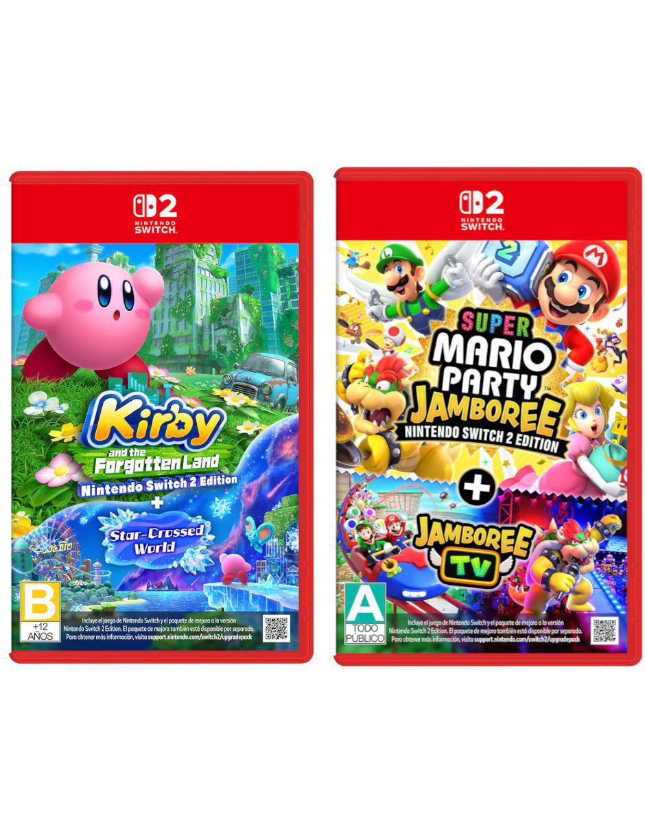 Super Mario Party Jamboree + Jamboree TV + Kirby and the Forgotten Land + Star-Crossed World bundle para Nintendo Switch 2