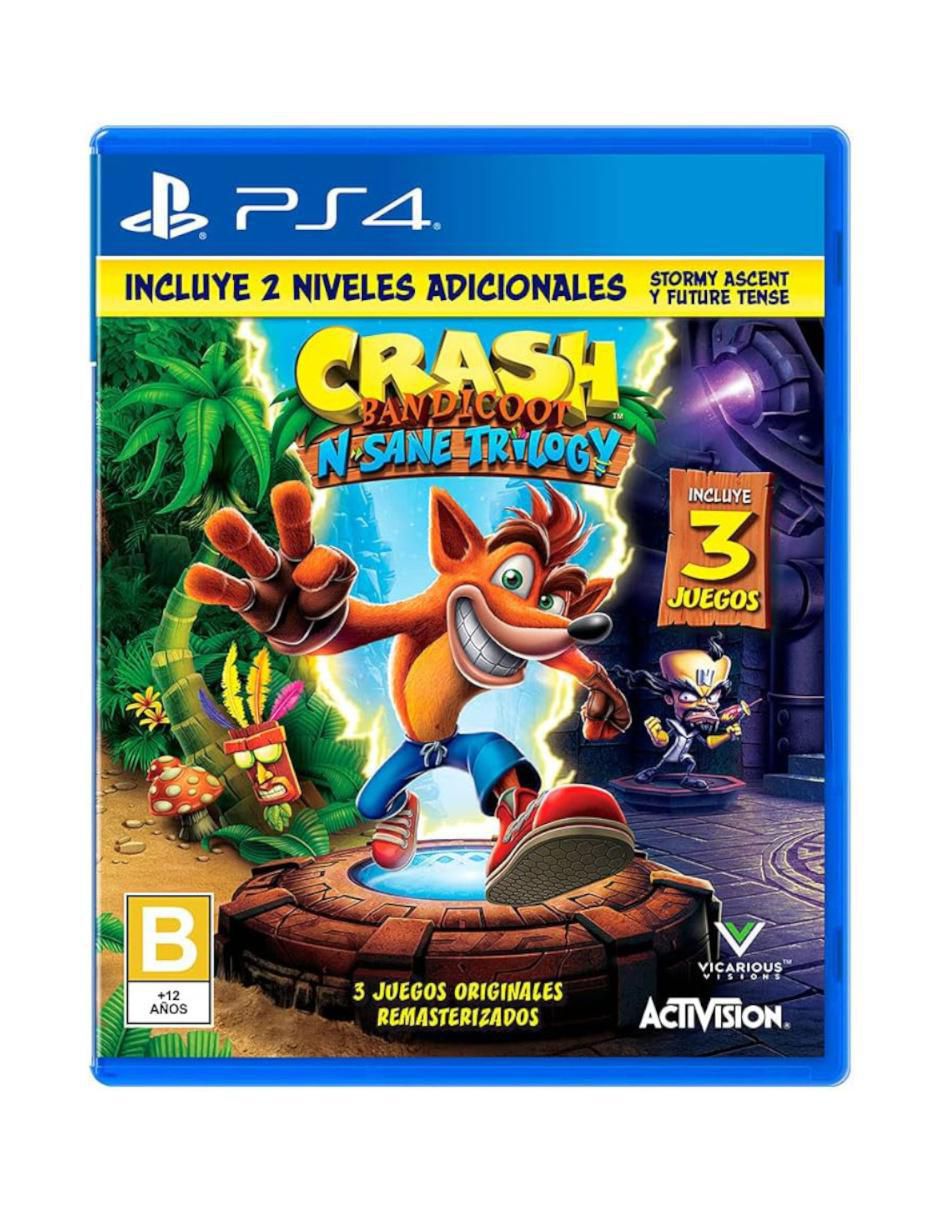 Crash Bandicoot N Sane Trilogy 3 Bonus Games bundle para PS4