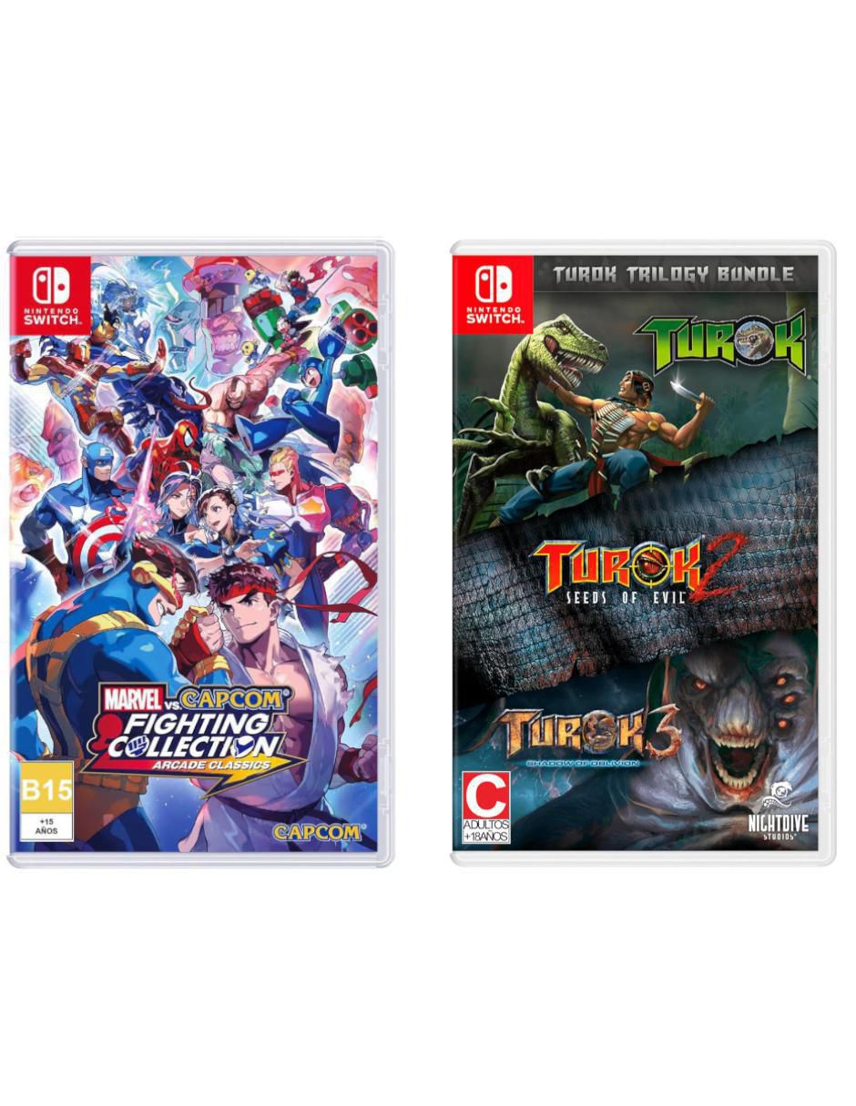 Marvel vs Capcom Fighting Collection: Arcade Classics + Turok Trilogy bundle para Switch 1