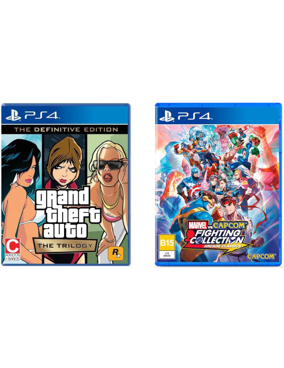 GTA The Trilogy The Definitive Edition + Marvel Vs Capcom Fighthing Collection Playstation para PS4