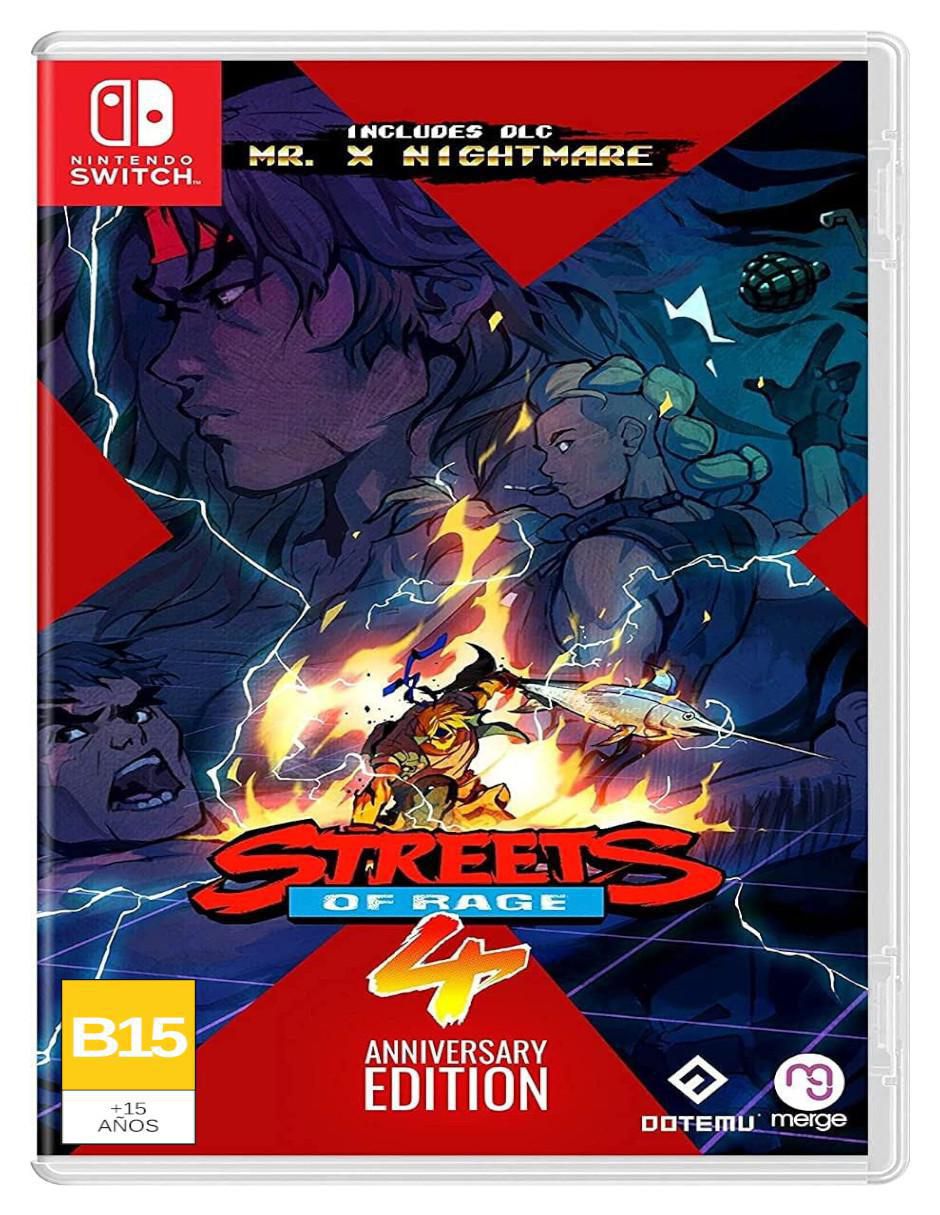 Streets of Rage 4 anniversary edition para Switch