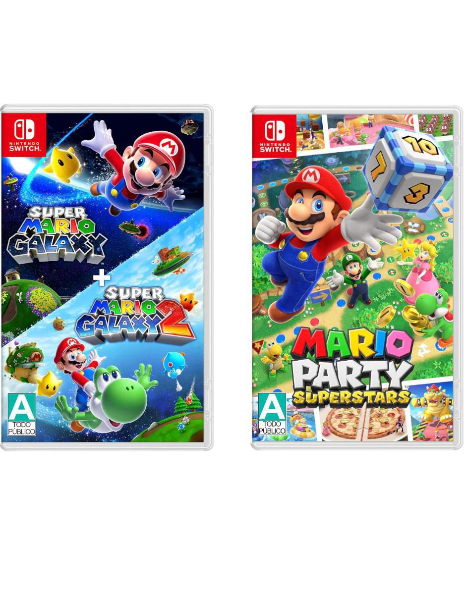 NINTENDO Super Mario Galaxy + Super Mario Galaxy 2 + Mario Party Superstars Nintendo bundle para Nintendo Switch