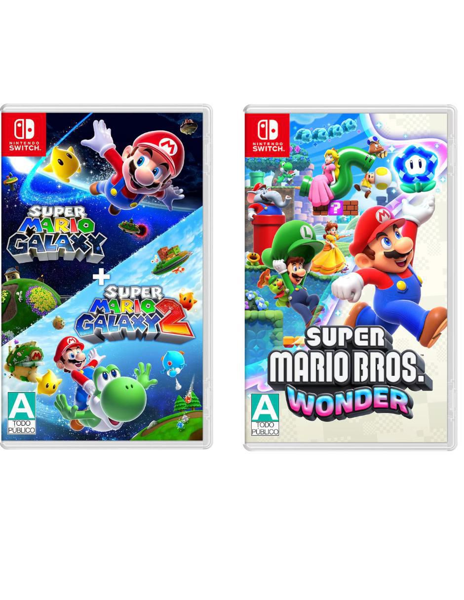 Super Mario Galaxy + Super Mario Galaxy 2 + Super Mario Bros Wonder Nintendo bundle para Nintendo Switch