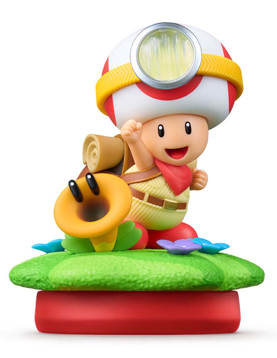 Figura Super Mario Bros. Wonder Capitán Toad con flor parlante Nintendo NFC