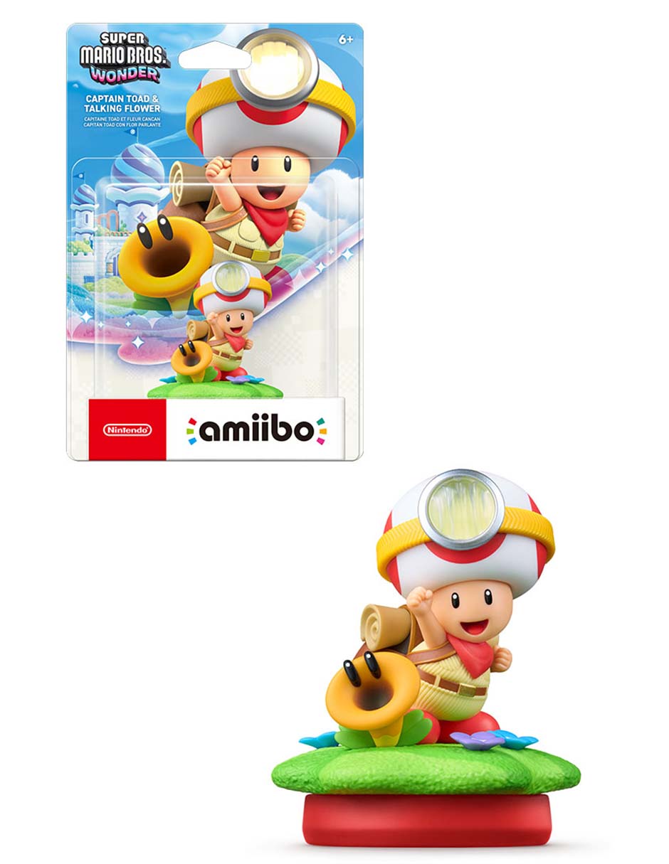 Figura Super Mario Bros. Wonder Capitán Toad con flor parlante NFC