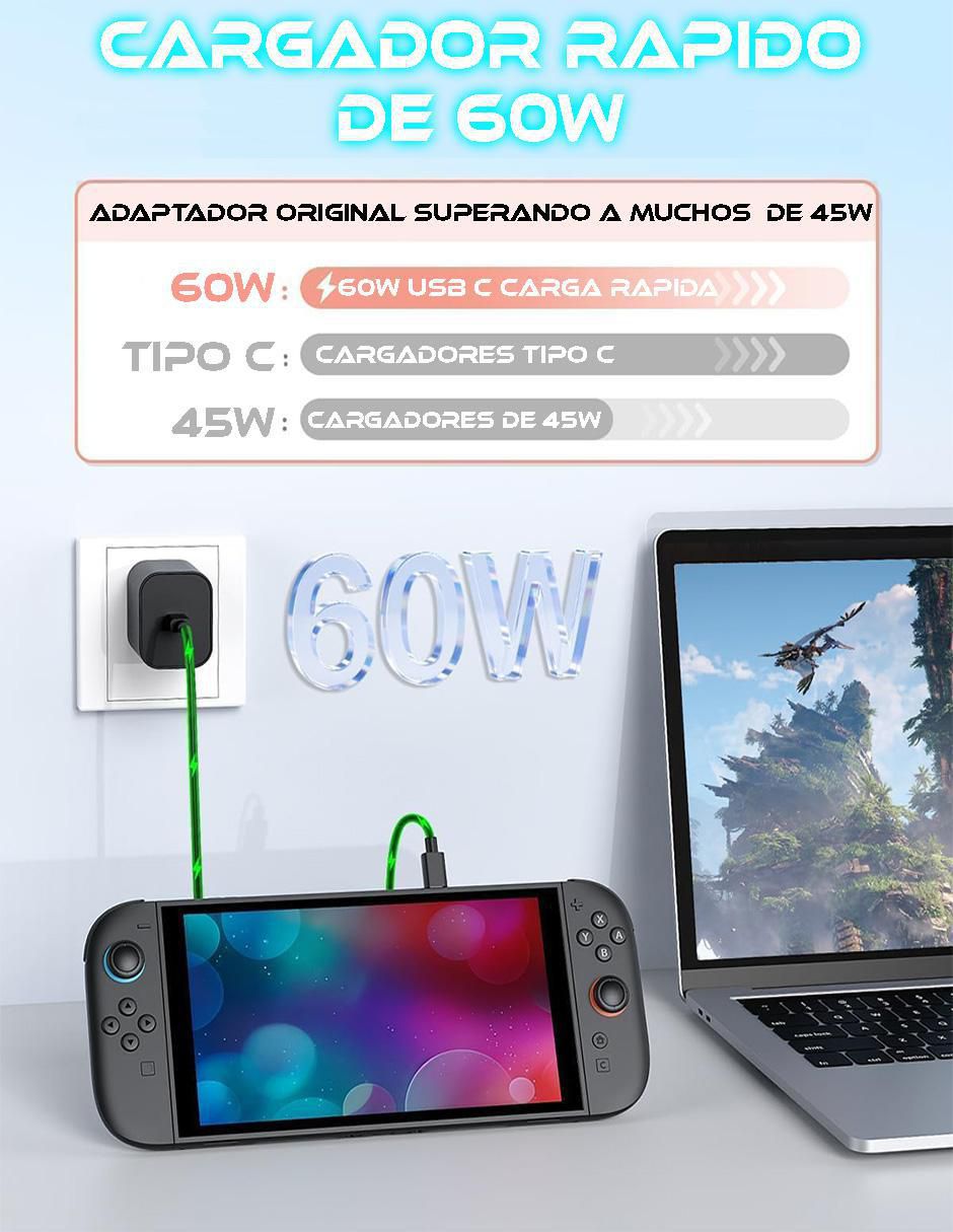 Adaptador de corriente de 60 W USB tipo C SC-C-USBC-NS2 Adaptador de corriente de 60 W USB tipo C SC-C-USBC-NS2
