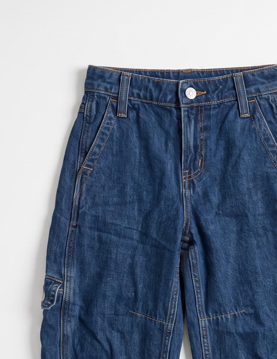Jeans relajado lavado medio para niña 4
