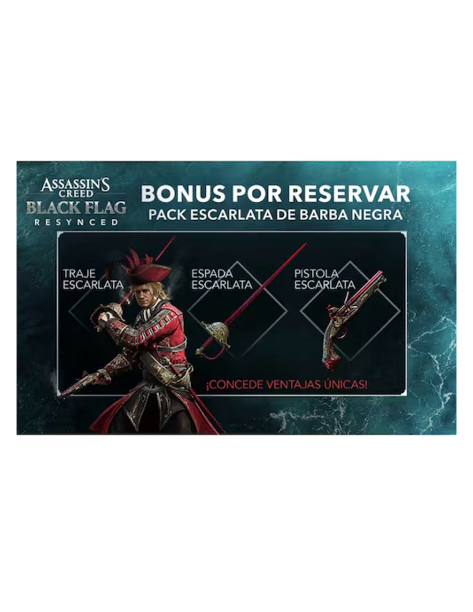 Assassin’s Creed Black Flag Resynced Ps5 + Steelbook PS estándar para PS5