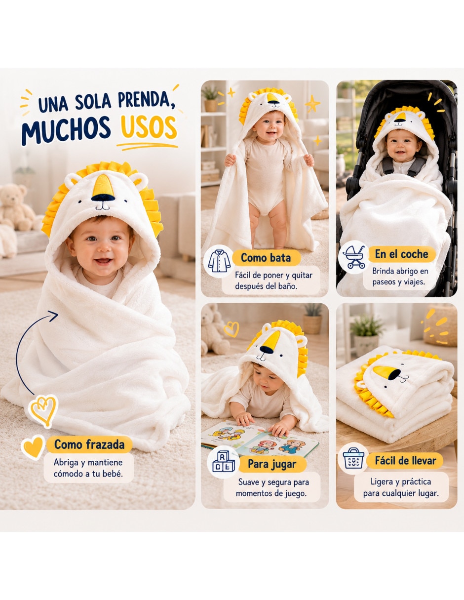 Set frazada envolvente de microfibra kids unisex
