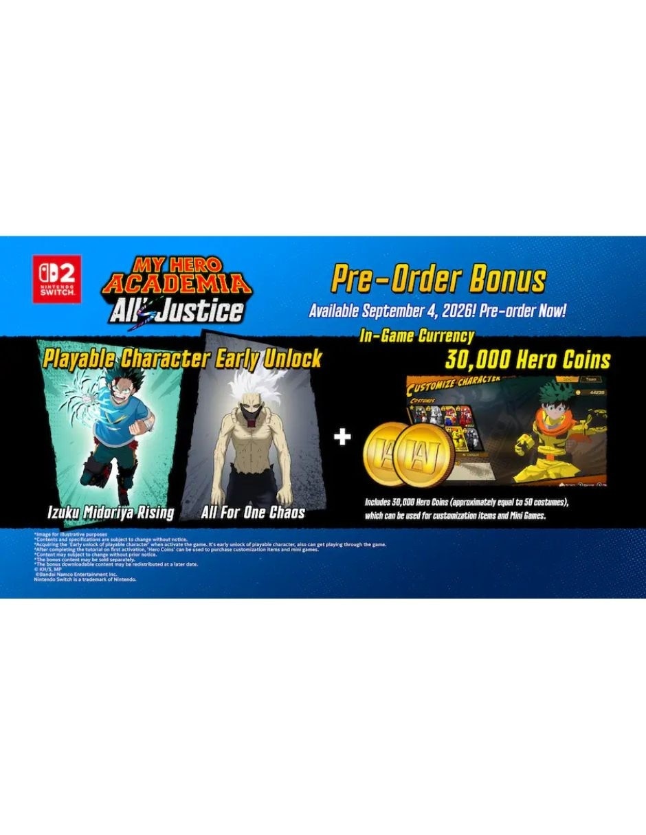 My hero academia all's justice nsw2 estándar 8