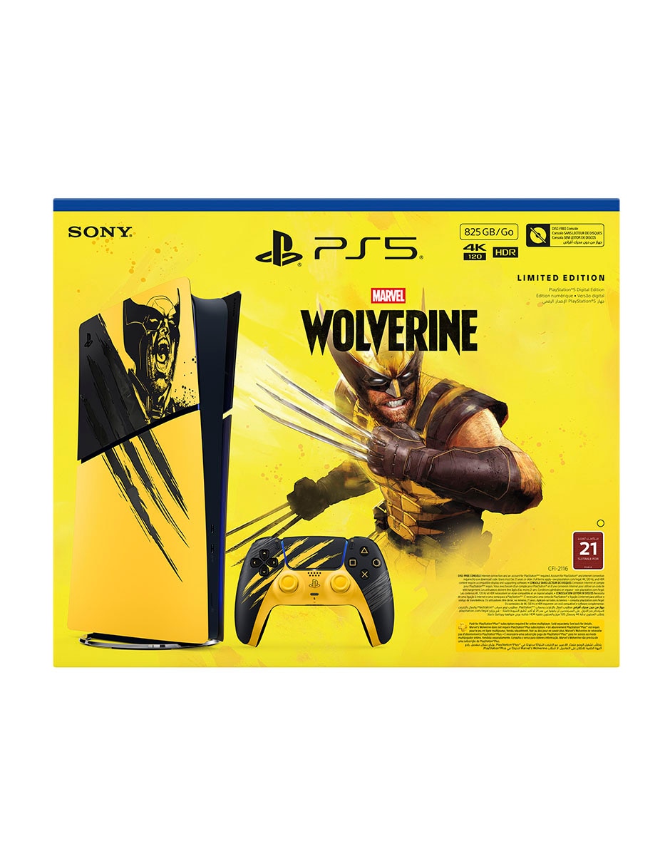 Consola fija PS5 de 825 GB edición Limitada Wolverine 2