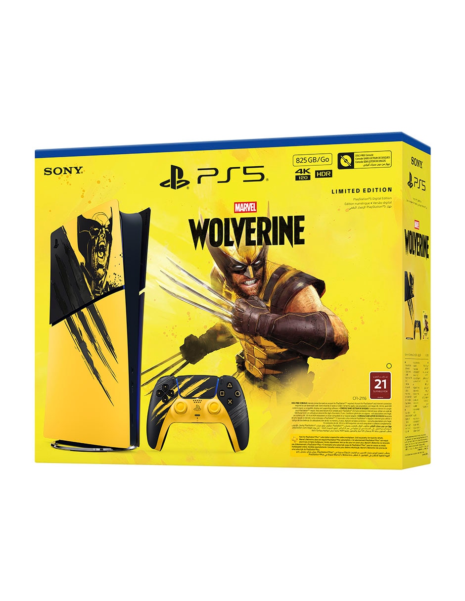 Consola fija PS5 de 825 GB edición Limitada Wolverine 4