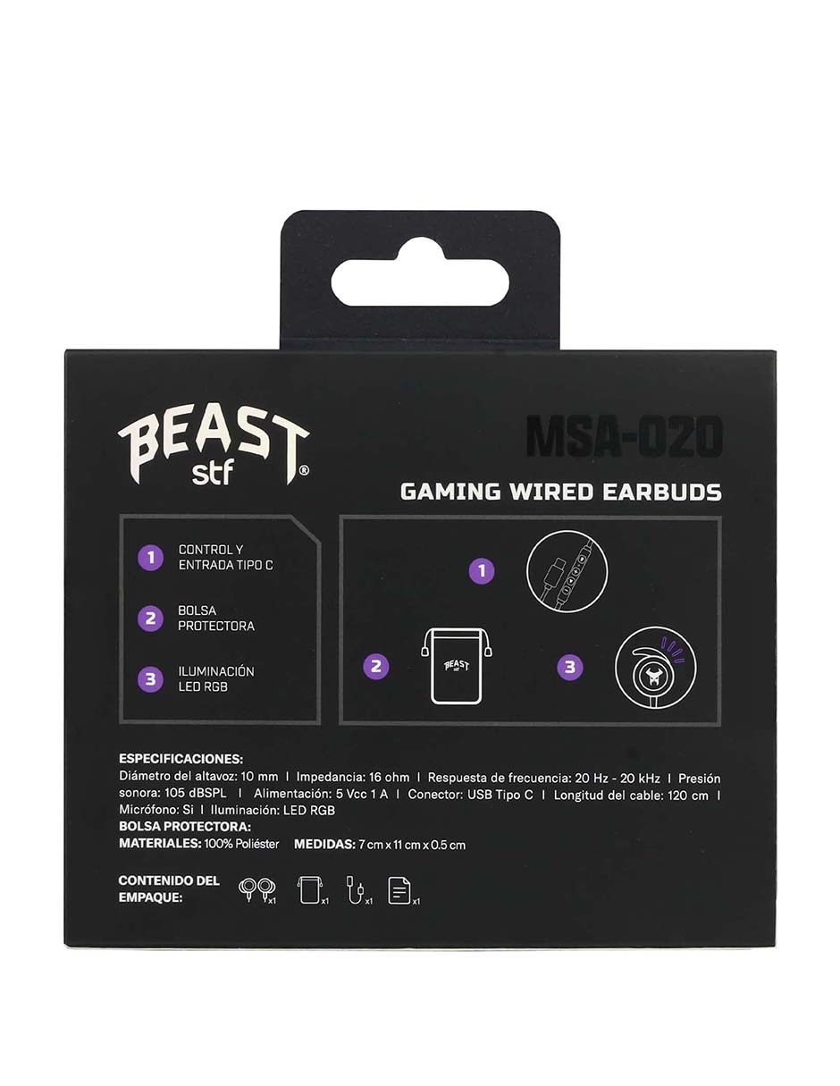 Audífonos gamer alámbrica MSA-020 9