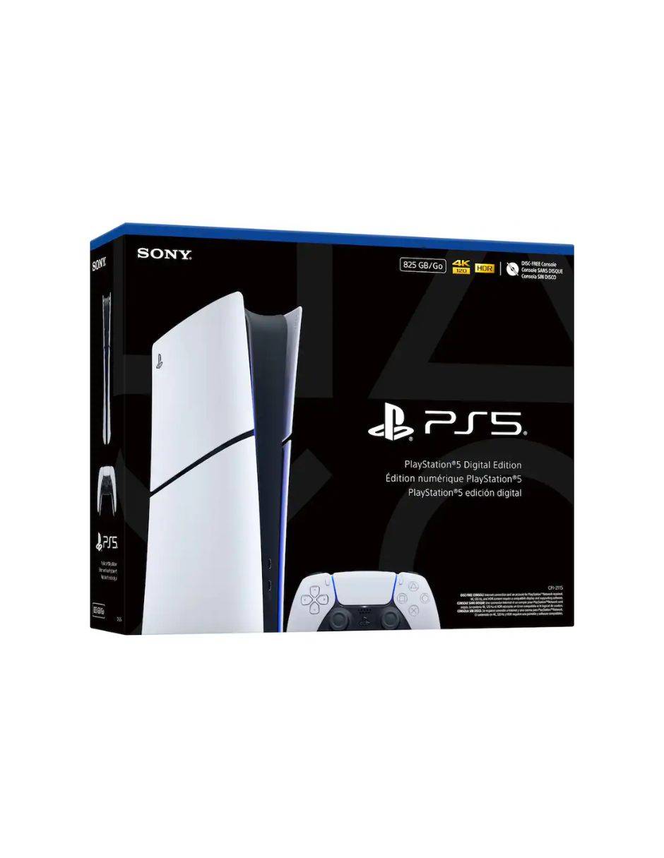 Consola Fija PS5 de 825 GB edición Digital No aplica No aplica 3