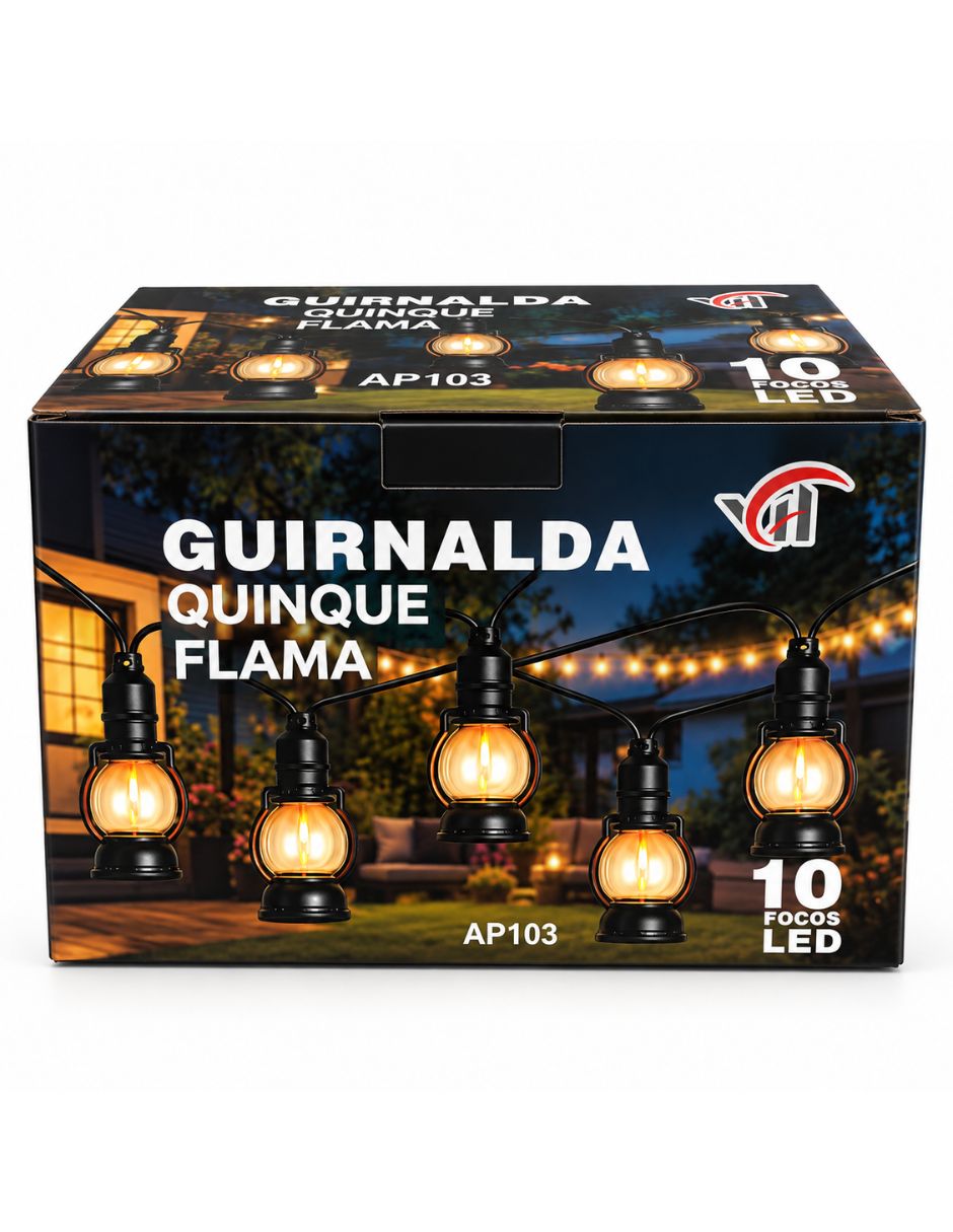 Guirnaldas de luces led ap103 con 10 focos 5