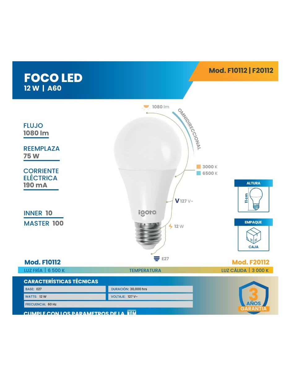 Foco Igoto con 1 focos