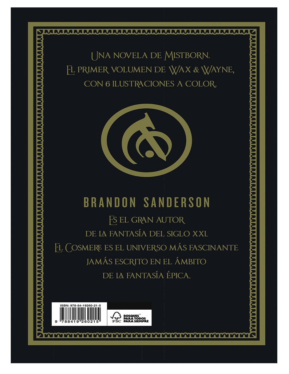 Libro de arte Libro Aleación de ley (Wax & Wayne: edición ilustrada 1) - Brandon Sanderson - Editorial NOVA de Brandon Sanderson 3