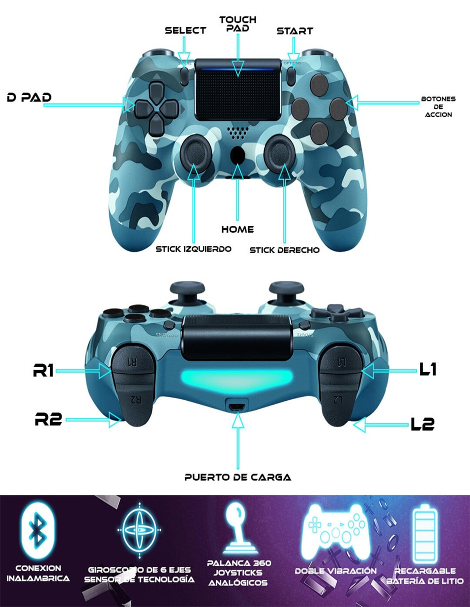 Control SC-PS4CF Inalámbrica para PlayStation 4 edición Limitada No aplica